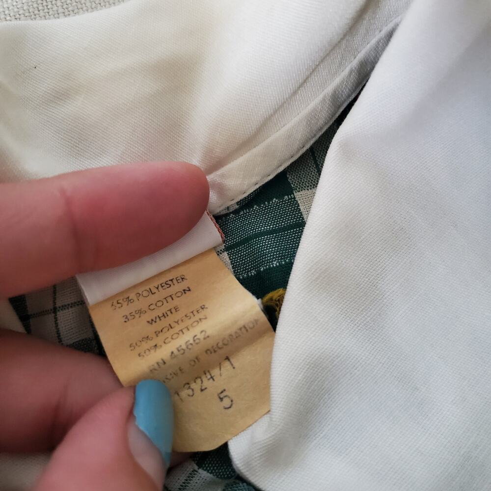 Vintage 70s Green Plaid Dress + Bloomers 5t - Picture 6 of 11